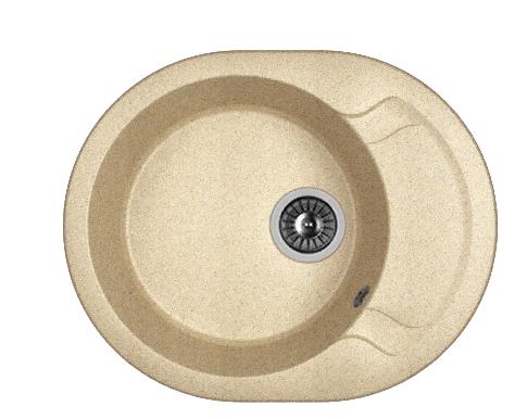 Мойка кухонная из литьевого мрамора Dr. Gans БЕРТА 580 25.040.B0580.405 58*47 см. терра