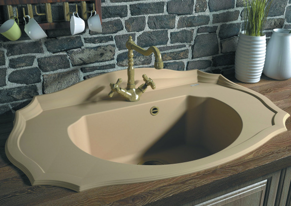 Мойка кухонная керамогранитная Florentina ЭМИЛИЯ 20.340.D0900.105 90*55 см. коричневый