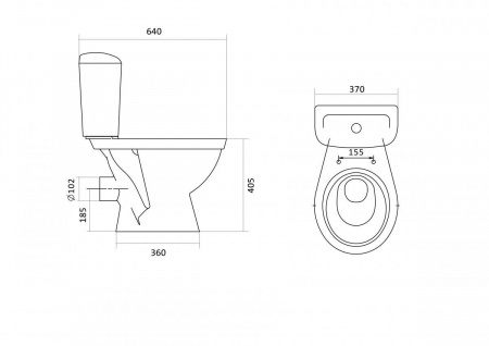 Унитаз-компакт Santek ПАЛЛАДА 1.WH30.2.371  