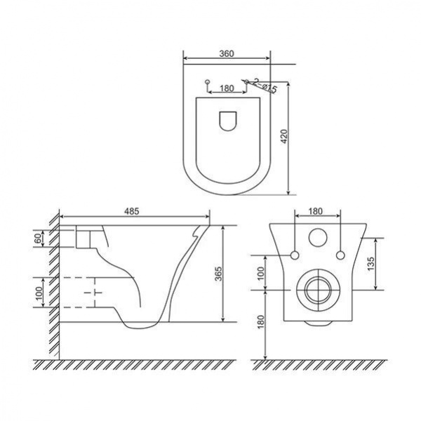 Унитаз навесной Mirsant OMEGA    Унитаз навесной Mirsant OMEGA