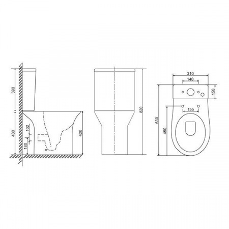 Унитаз-компакт Mirsant VOX   