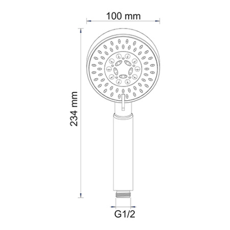 Лейка душевая WasserKRAFT  A036  