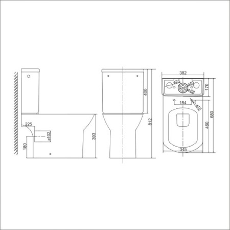 Унитаз-компакт Mirsant QUADRO   