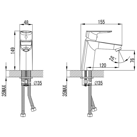Смеситель IDDIS VIBE VIBSB00i01 для раковины 