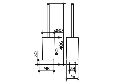 Ёрш навесной Keuco EDITION 300 30064 019000  