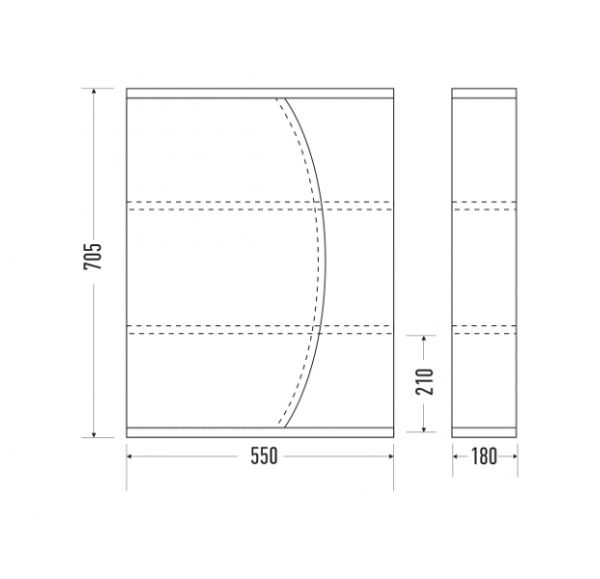 Зеркало Mirsant ФАРИДА  55 см. 