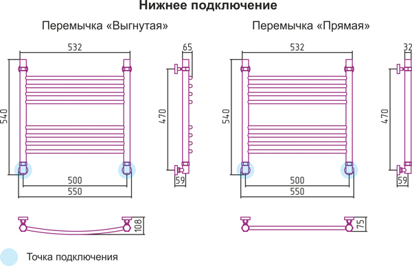 Полотенцесушитель водяной Сунержа БОГЕМА+ 00-0220-5050 500х500 