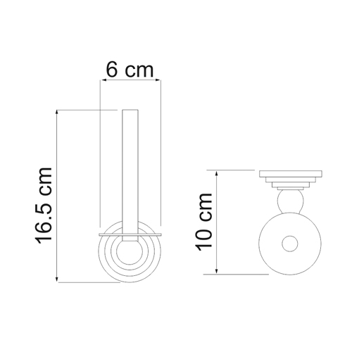Держатель туалетной бумаги WasserKRAFT AMMER K-7097  