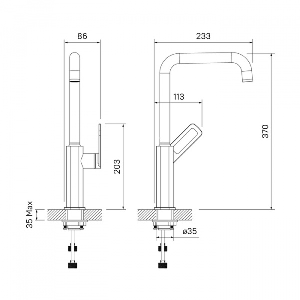 Смеситель IDDIS SLIDE SLISB00i05 для кухонной мойки  Смеситель IDDIS SLIDE SLISB00i05 для кухонной мойки