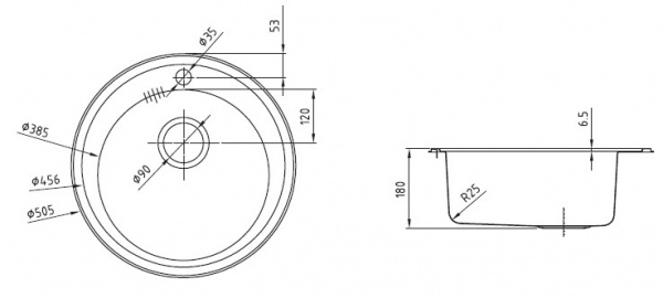 Мойка кухонная из нержавеющей стали IDDIS SUNO SUN50S0i77 50,5*50,5 см. 