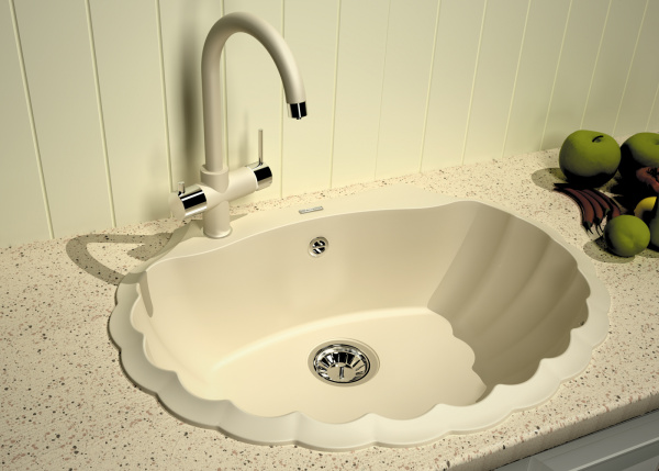 Мойка кухонная керамогранитная Florentina ГРЕБЕШОК 20.345.E0695.303 69,5*52,5 см. мокко