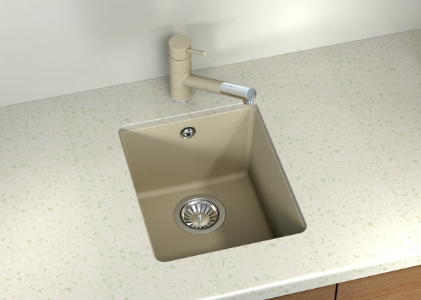 Мойка кухонная керамогранитная Florentina ВЕГА 300 22.305.A0300.102 34*42 см. черный