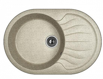 Мойка кухонная из литьевого мрамора Dr. Gans БЕРТА 760 25.040.C0760.408 76*51 см. серый