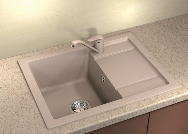 Мойка кухонная керамогранитная Florentina ЛИПСИ 660 20.155.C0660.303 66*51 см. мокко