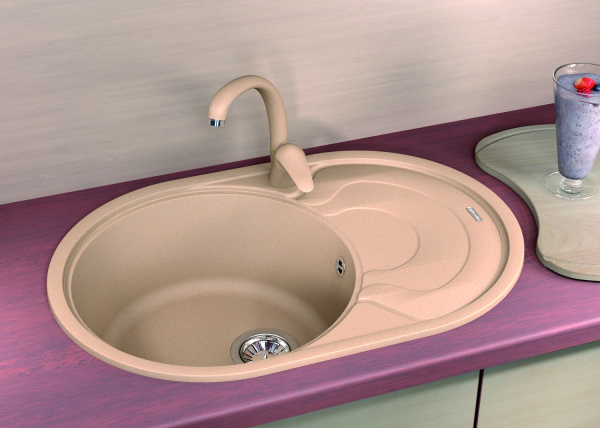 Мойка кухонная керамогранитная Florentina РОДОС 760 20.140.D0760.202 76*51 см. шампань